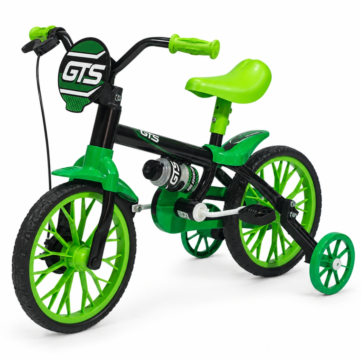 Bicicleta de paseo R12 GTS con cantimplora verde