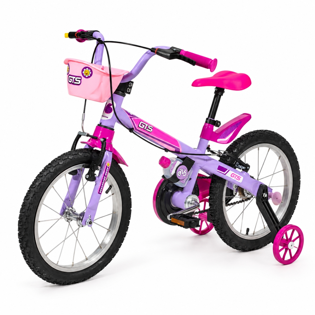 Bicicleta R16 con cantimplora GTS rosa