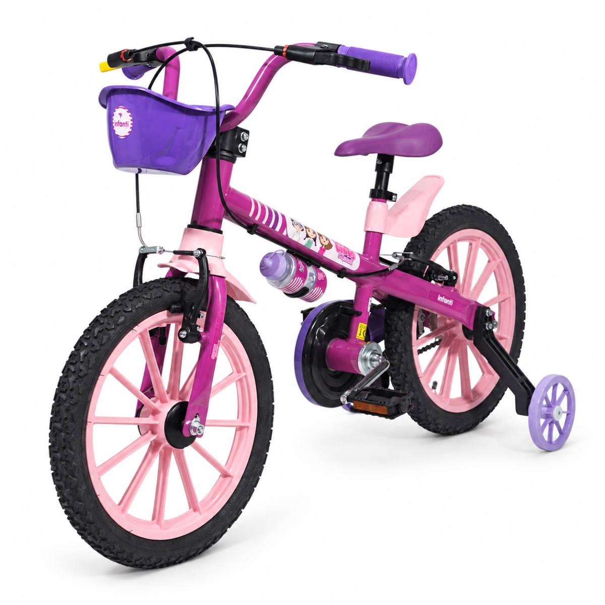 Bicicleta de paseo R16 Infanti con cantimplora rosa