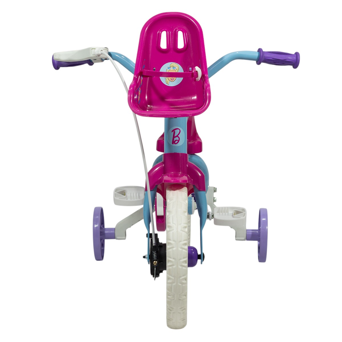 Bicicleta Nathor Barbie R12 con cantimplora y asiento porta muñeca