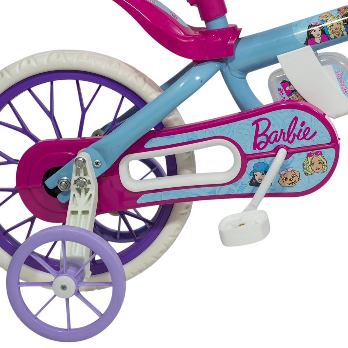 Bicicleta Nathor Barbie R12 con cantimplora y asiento porta muñeca