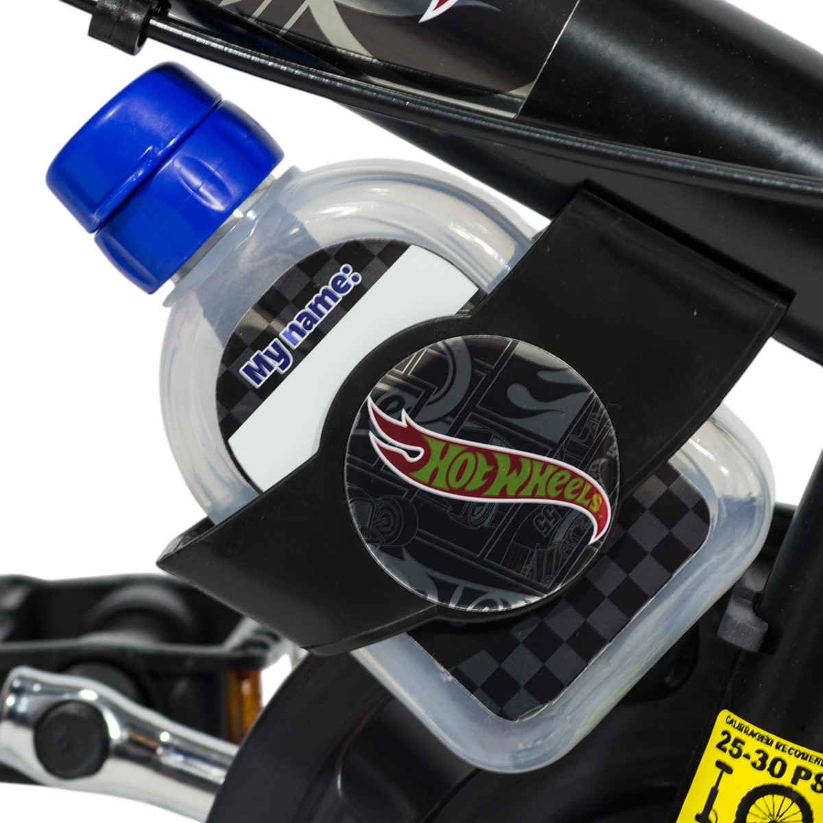 Bicicleta Nathor R16 Hot Wheels con cantimplora