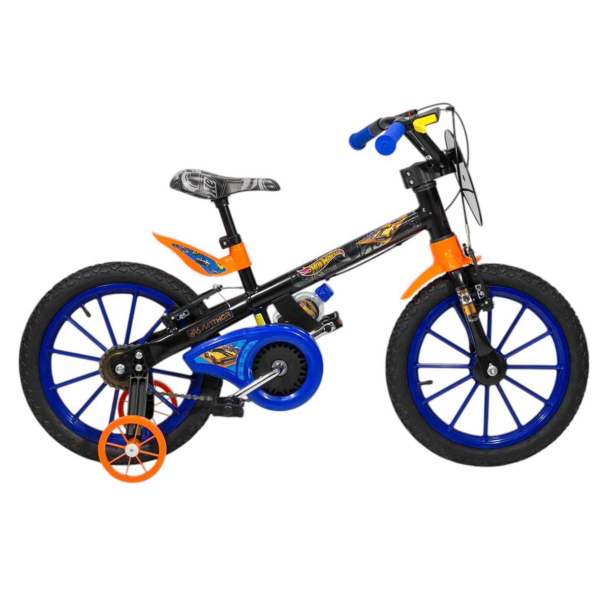 Bicicleta Nathor R16 Hot Wheels con cantimplora