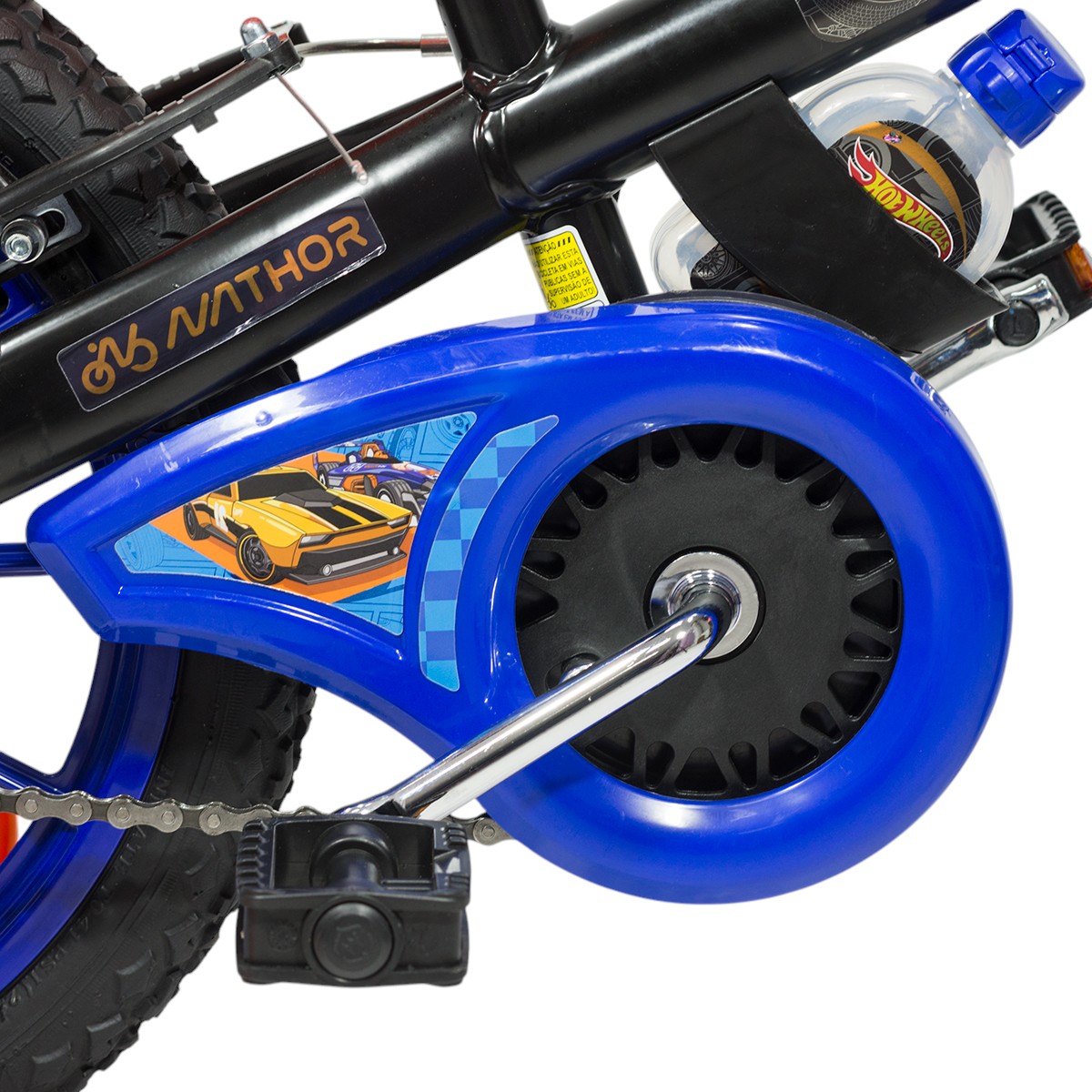Bicicleta Nathor R16 Hot Wheels con cantimplora