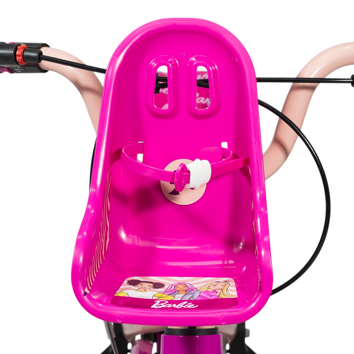 Bicicleta Nathor R16 Barbie con cantimplora y asiento porta muñeca