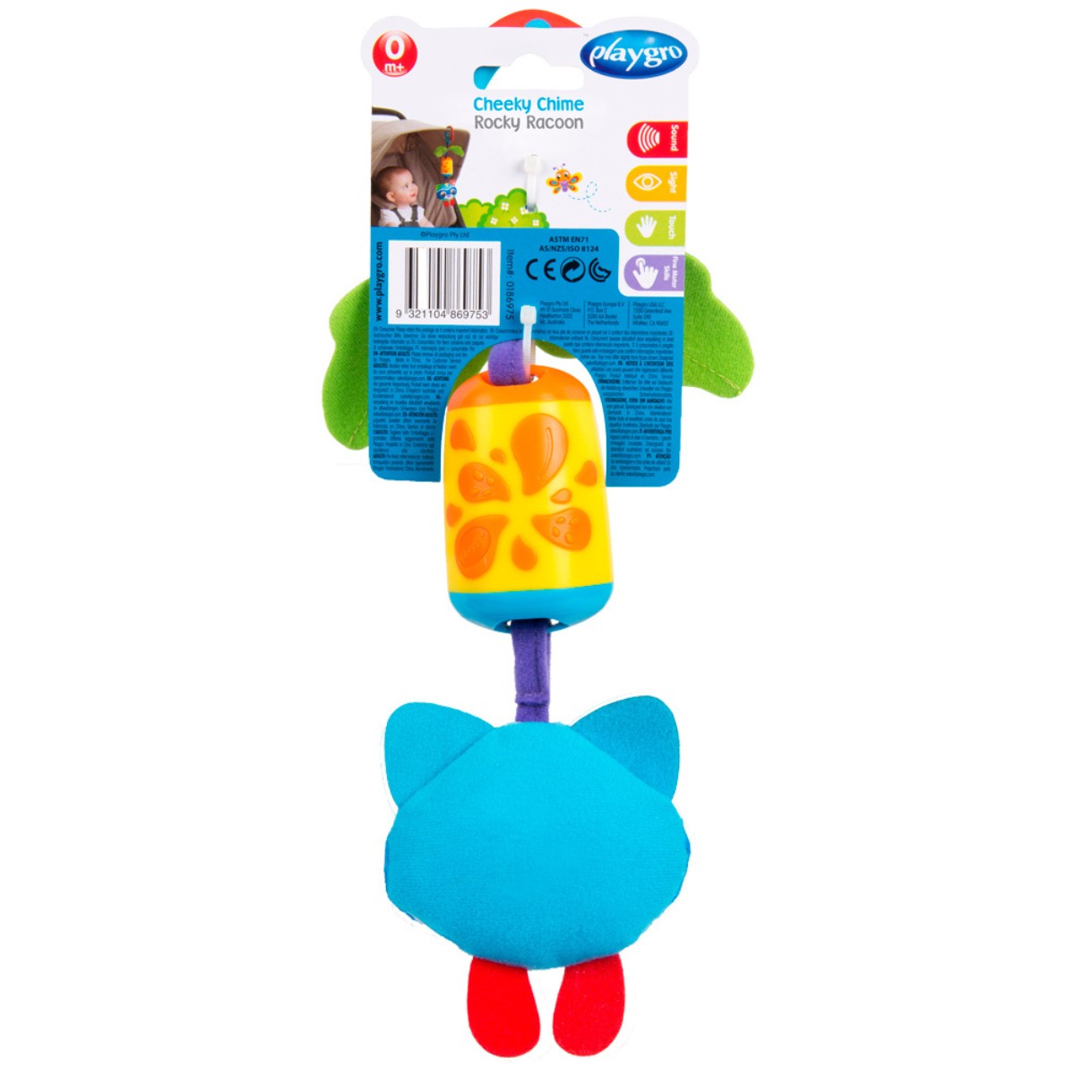 Juguete Playgro Cheeky Chime Rocky Racoon